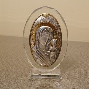 Creazonioni RL Argenti Italian Silver And Gold-plated Ixon Of Madonna And Child
